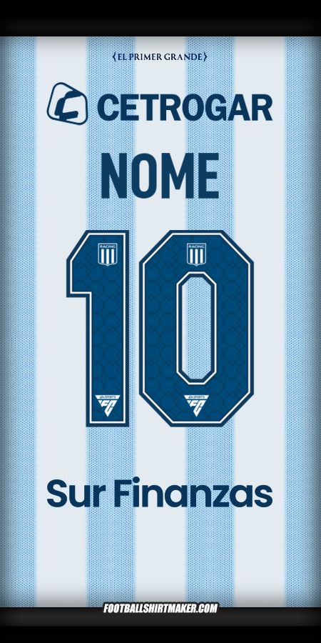 Maglia Racing Club 2025 -  nome - 10
