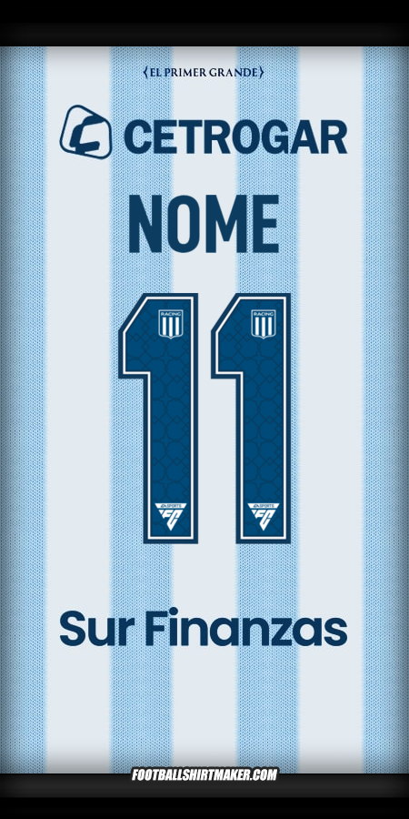Maglia Racing Club 2025 -  nome - 11