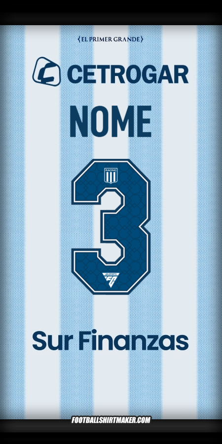 Camisola Racing Club 2025 -  nome - 3