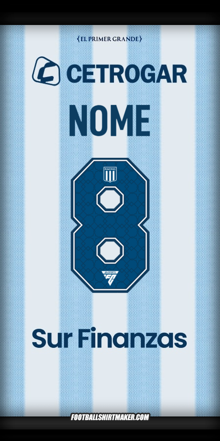 Camisa Racing Club 2025 -  nome - 8