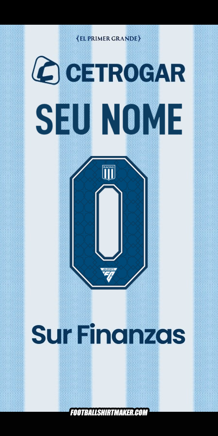 Camisa Racing Club 2025 -  seu nome - 0