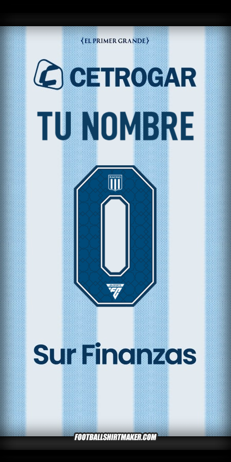 Jersey Racing Club 2025 -  tu nombre - 0