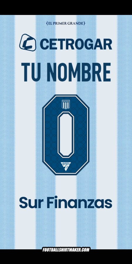 Jersey Racing Club 2025 -  tu nombre - 0