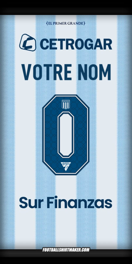 Maillot Racing Club 2025 -  votre nom - 0