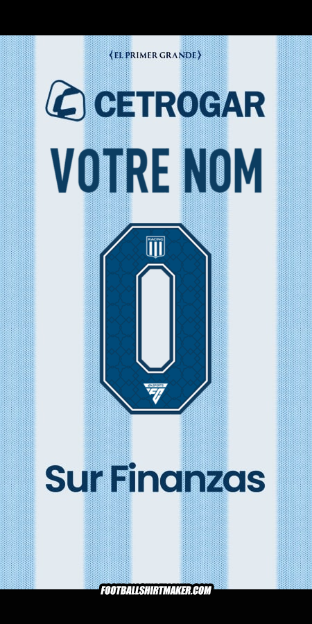 Maillot Racing Club 2025 -  votre nom - 0