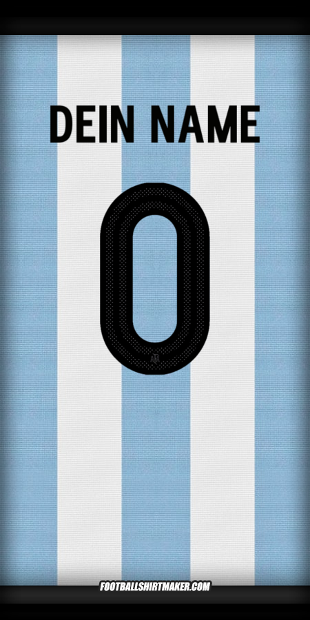 Trikot Argentinien 50 Jahre Adidas -  dein name - 0