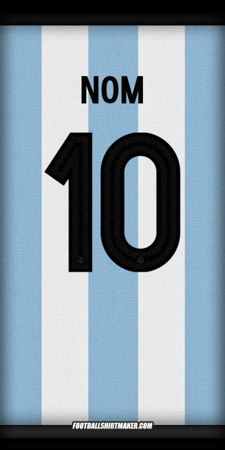 Maillot Argentine 50 Ans Adidas -  nom - 10