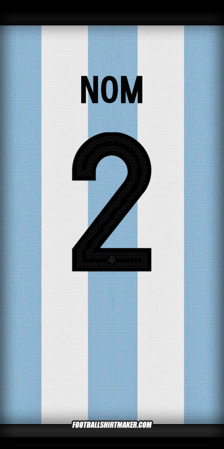 Maillot Argentine 50 Ans Adidas -  nom - 2