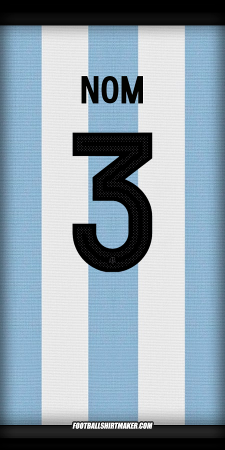 Maillot Argentine 50 Ans Adidas -  nom - 3