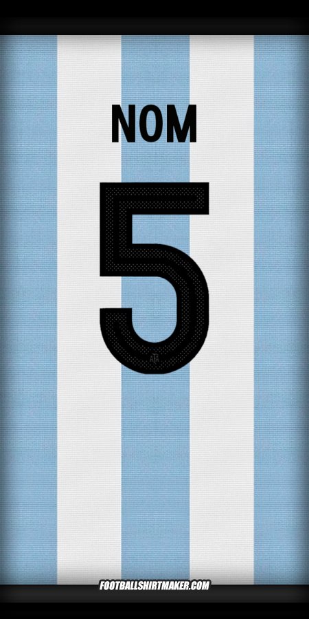 Maillot Argentine 50 Ans Adidas -  nom - 5