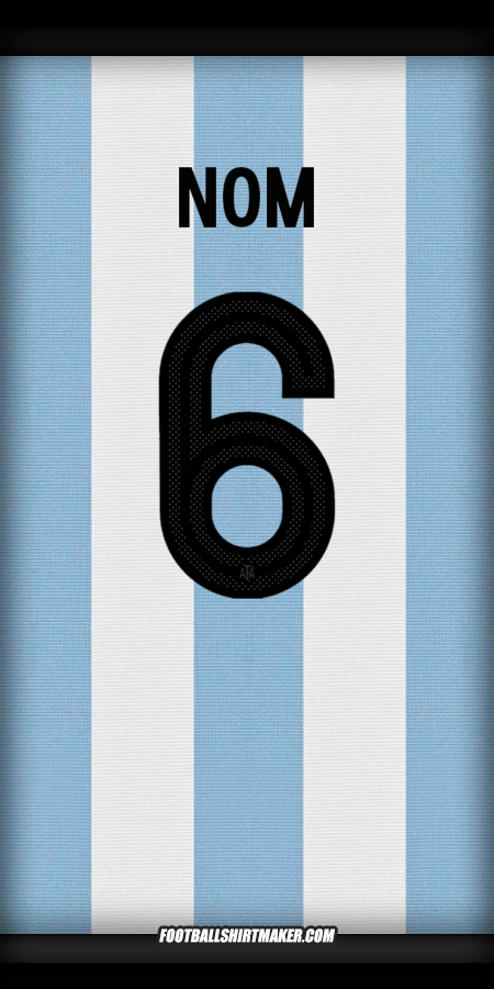 Maillot Argentine 50 Ans Adidas -  nom - 6