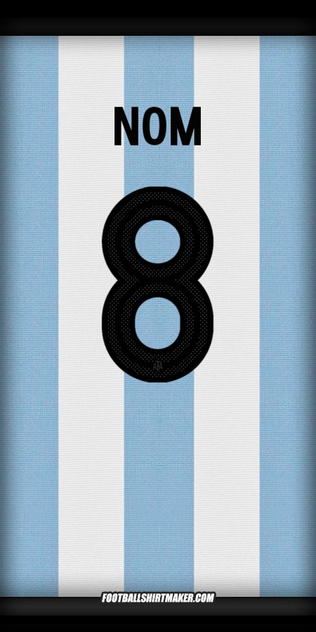 Maillot Argentine 50 Ans Adidas -  nom - 8