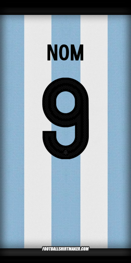 Maillot Argentine 50 Ans Adidas -  nom - 9