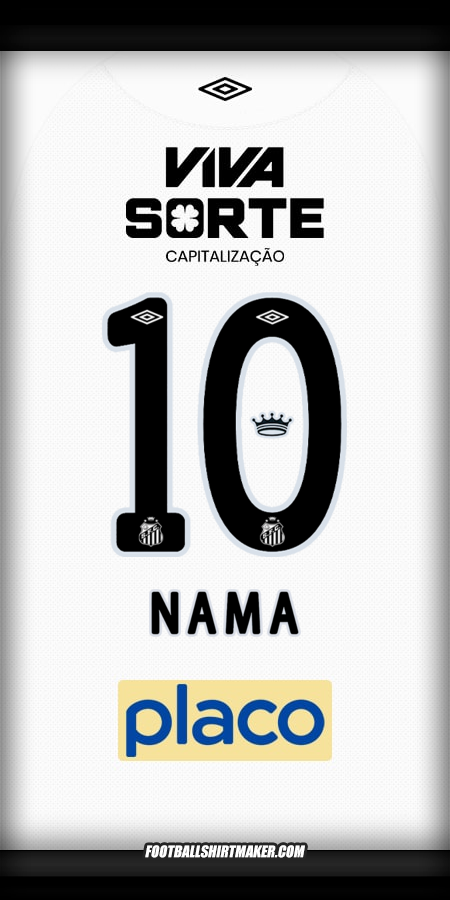 Jersey Santos FC 2025/2026 -  nama - 10
