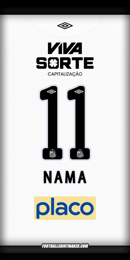 Jersey Santos FC 2025/2026 -  nama - 11