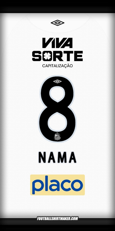 Jersey Santos FC 2025/2026 -  nama - 8