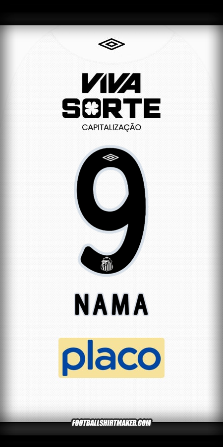Jersey Santos FC 2025/2026 -  nama - 9