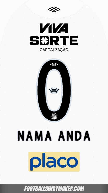 Jersey Santos FC 2025/2026 -  nama anda - 0