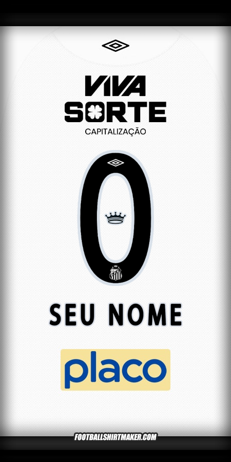 Camisa Santos FC 2025/2026 -  seu nome - 0
