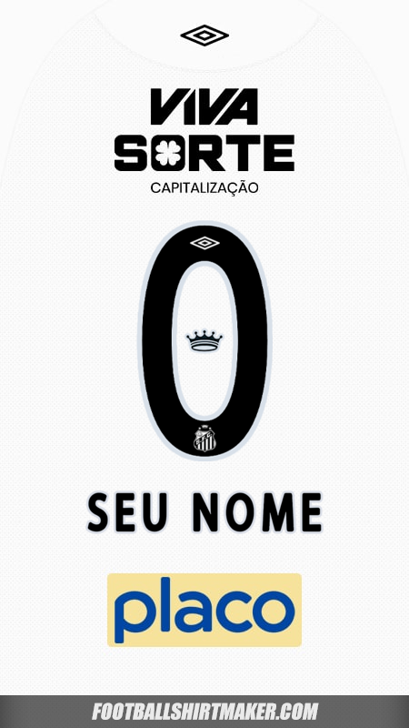 Camisa Santos FC 2025/2026 -  seu nome - 0