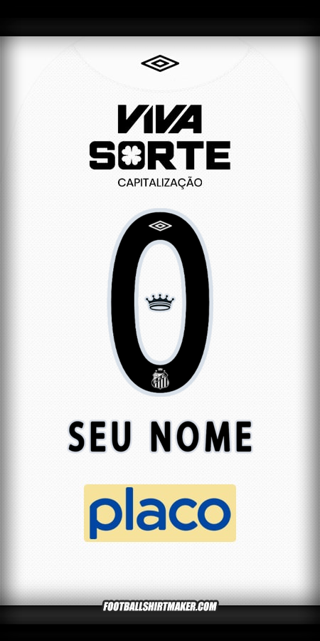 Camisa Santos FC 2025/2026 -  seu nome - 0