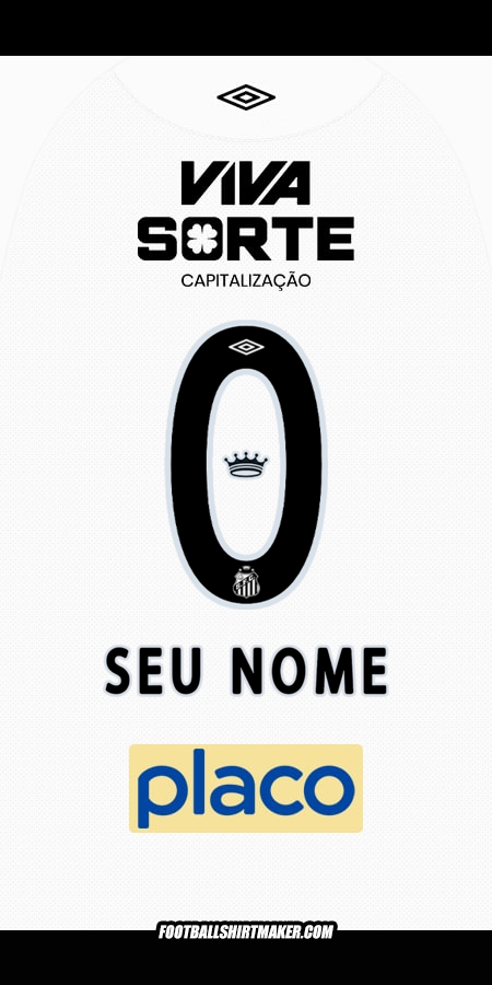Camisa Santos FC 2025/2026 -  seu nome - 0