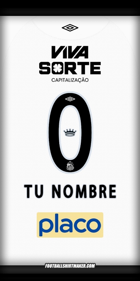 Jersey Santos FC 2025/2026 -  tu nombre - 0