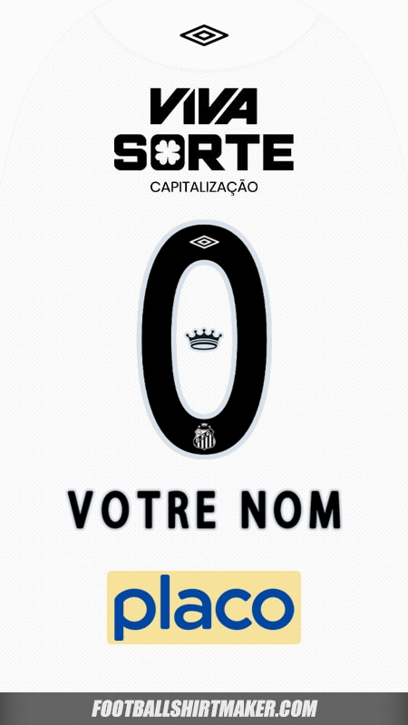 Maillot Santos FC 2025/2026 -  votre nom - 0
