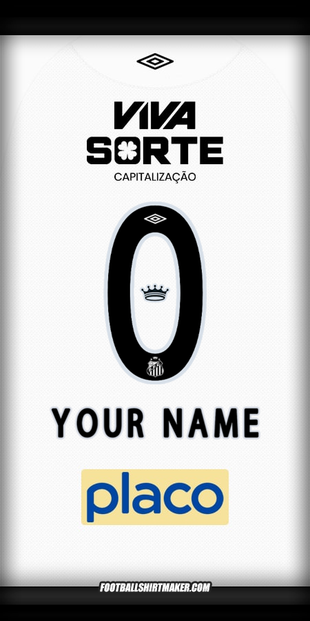 Jersey Santos FC 2025/2026 -  your name - 0