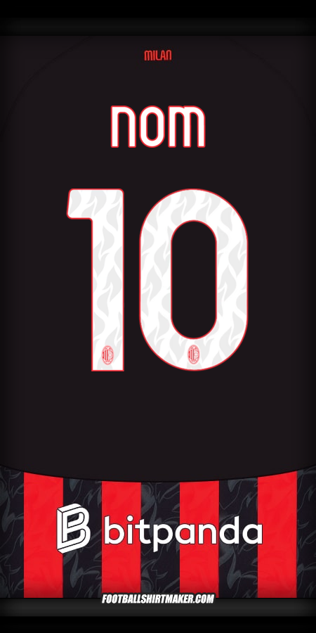 Maillot AC Milan 2025/2026 -  nom - 10