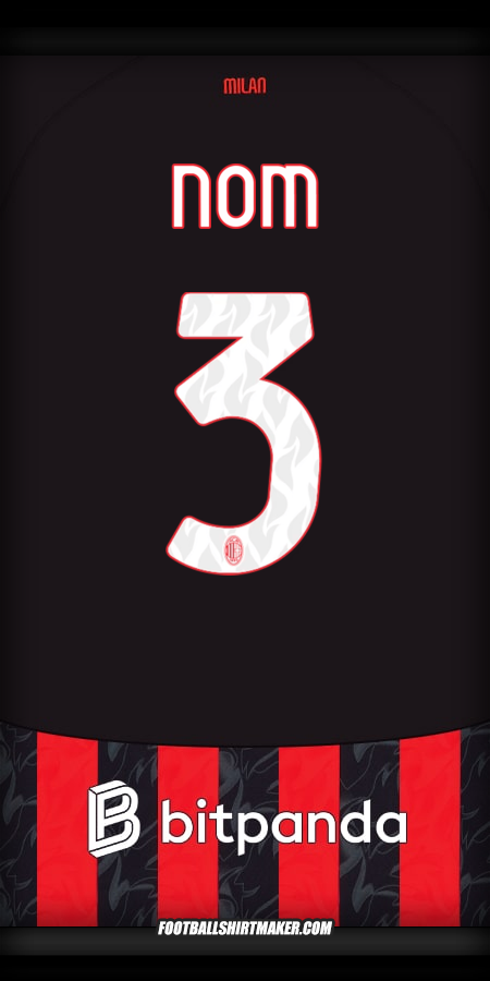 Maillot AC Milan 2025/2026 -  nom - 3