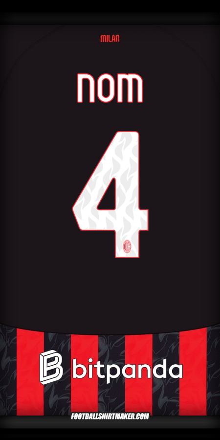 Maillot AC Milan 2025/2026 -  nom - 4