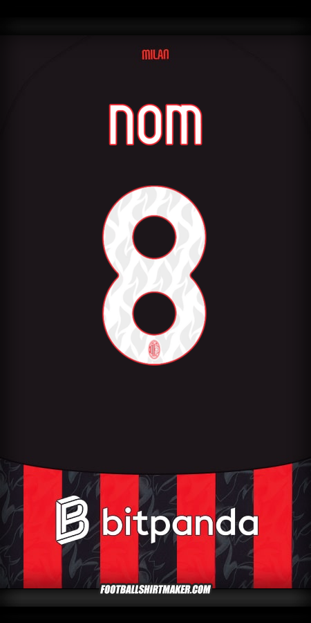 Maillot AC Milan 2025/2026 -  nom - 8