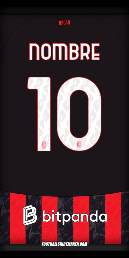 Camiseta AC Milan 2025/2026 -  nombre - 10