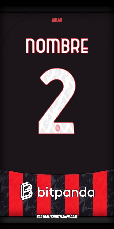 Jersey AC Milan 2025/2026 -  nombre - 2