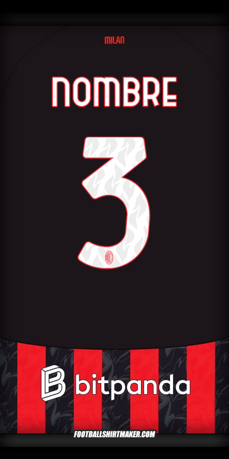 Camiseta AC Milan 2025/2026 -  nombre - 3