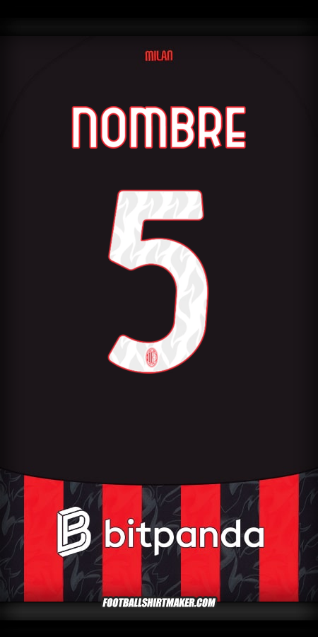 Jersey AC Milan 2025/2026 -  nombre - 5