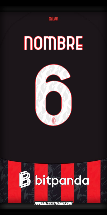 Jersey AC Milan 2025/2026 -  nombre - 6