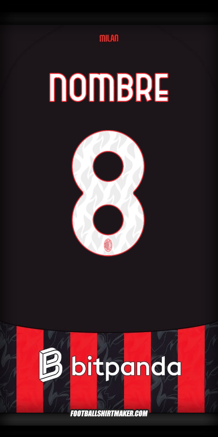 Camiseta AC Milan 2025/2026 -  nombre - 8