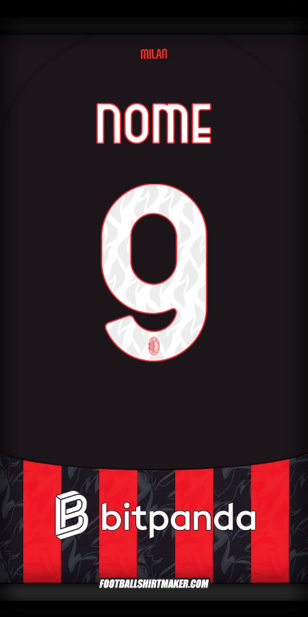 Camisola AC Milan 2025/2026 -  nome - 9