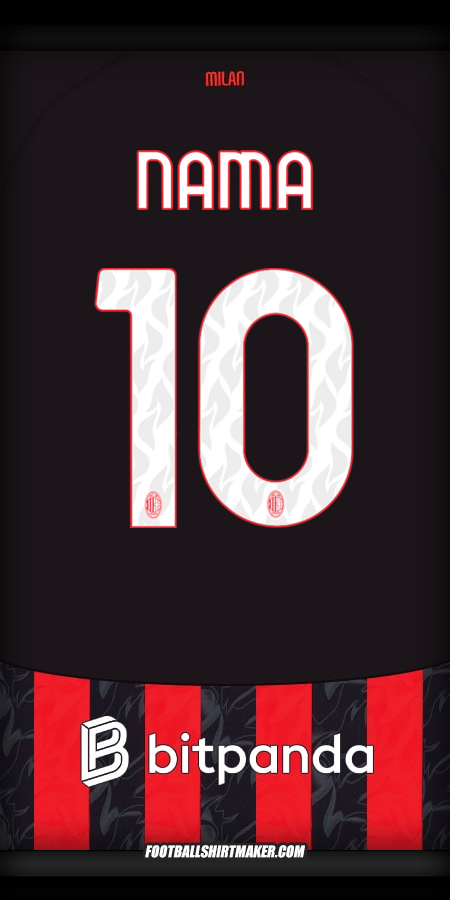 Jersey AC Milan 2025/2026 -  nama - 10