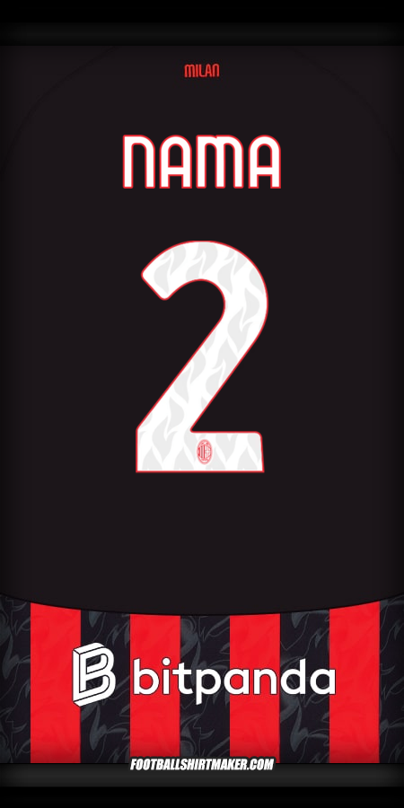 Jersey AC Milan 2025/2026 -  nama - 2