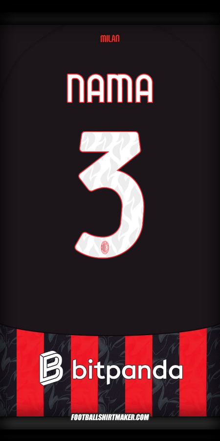 Jersey AC Milan 2025/2026 -  nama - 3
