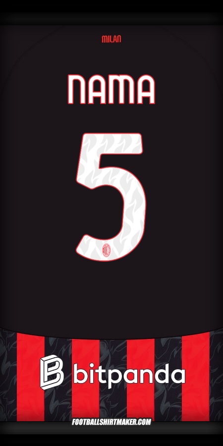 Jersey AC Milan 2025/2026 -  nama - 5