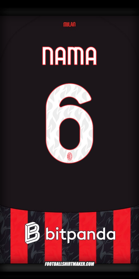 Jersey AC Milan 2025/2026 -  nama - 6