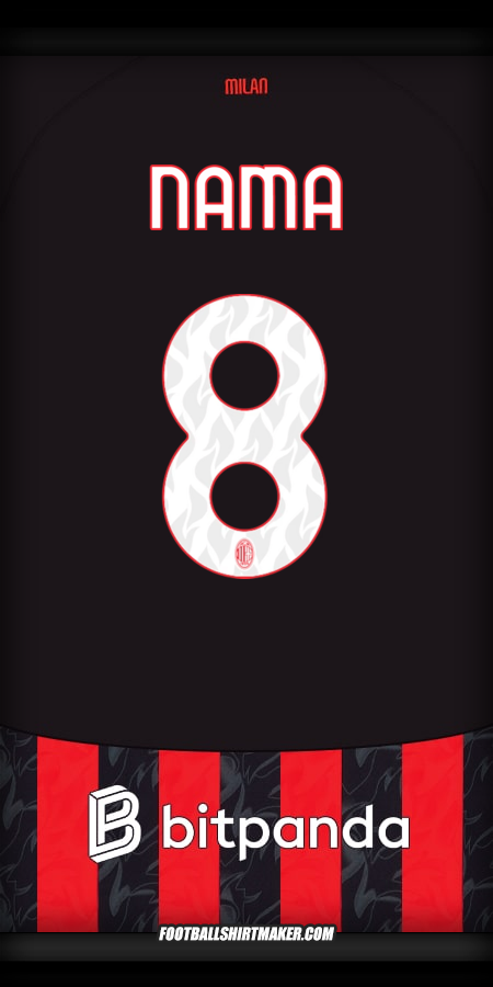 Jersey AC Milan 2025/2026 -  nama - 8