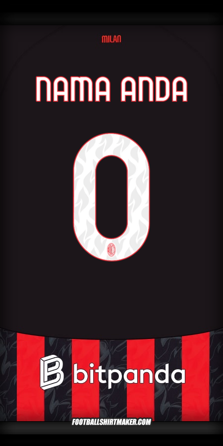 Jersey AC Milan 2025/2026 -  nama anda - 0