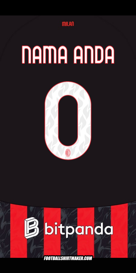 Jersey AC Milan 2025/2026 -  nama anda - 0