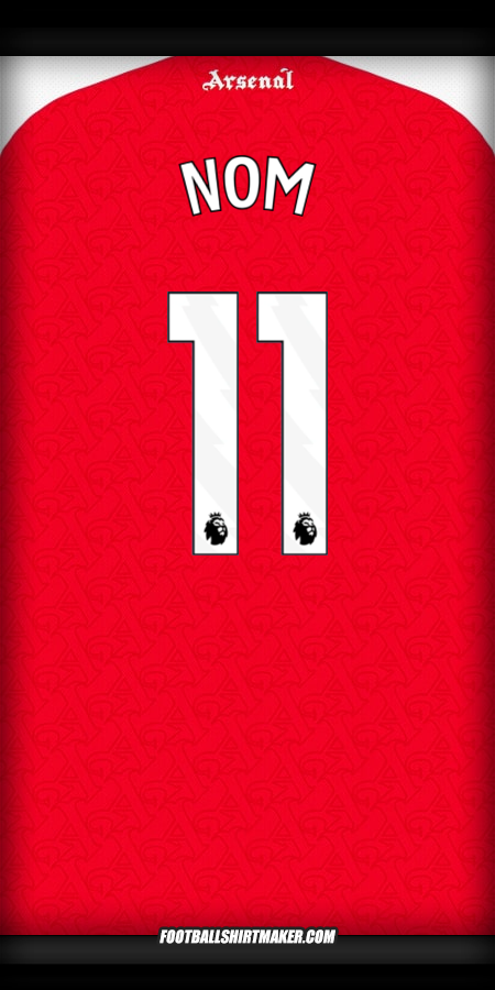 Maillot Arsenal 2025/2026 -  nom - 11