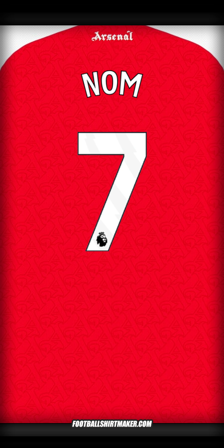 Maillot Arsenal 2025/2026 -  nom - 7